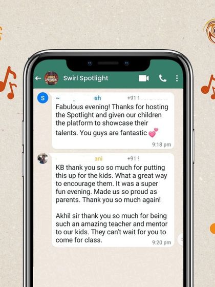 "Fabulous evening! Thanks for hosting the Spotlight." Messages like these from parents make all the hard work worthwhile. It's a joy to provide a platform for their children to shine.