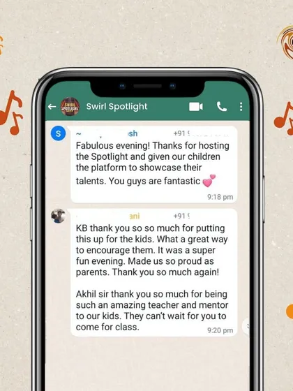 More wonderful feedback from parents who were proud and happy to see their children perform. We are so thankful for their trust and support.
