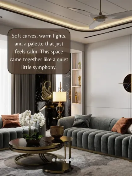Soft curves, warm lights, and a calming color palette make this space feel like a quiet symphony. Every element was chosen to contribute to a serene and harmonious living environment.
