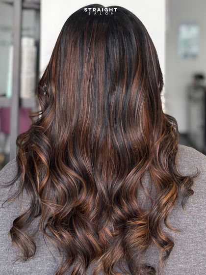 When dimension meets definition, magic happens. This is a classic example of a rich, multi-tonal brunette balayage.