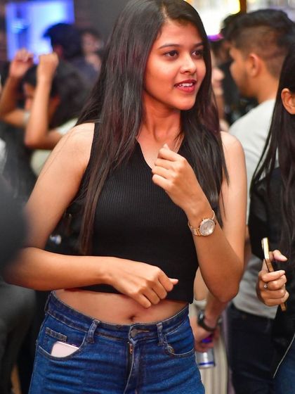 A candid shot from a Wild Wednesday Holly-Bolly night at GoWild rooftop.