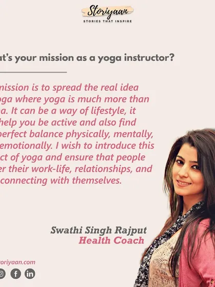 My mission as a yoga instructor is to spread the real idea of yoga beyond asana. It's a way of life that helps you find balance physically, mentally, and emotionally.