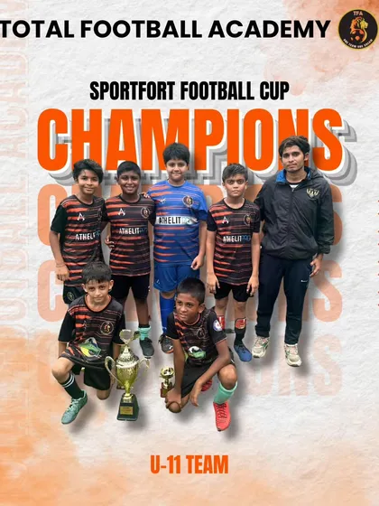 Our U11 team crowned champions at the Sportfort Football Cup. We focus on developing winners from a young age.