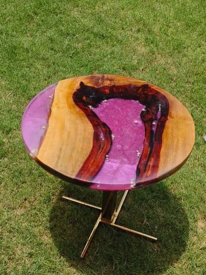 A collection of beautiful river tables made by students in my Mumbai workshop. It shows the variety of colors and styles that can be achieved with the right guidance.