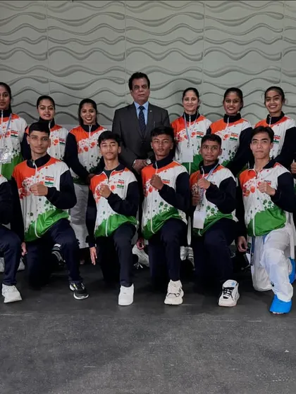 Our Kata athletes after a brilliant performance on the first day of the 11th Commonwealth Karate Championship. Their technical excellence set the stage for our overall victory.