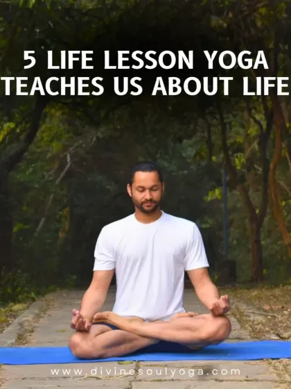 Yoga teaches us profound lessons about life. This image of a practitioner in Padmasana (Lotus Pose) invites you to explore the wisdom that can be found on the mat.