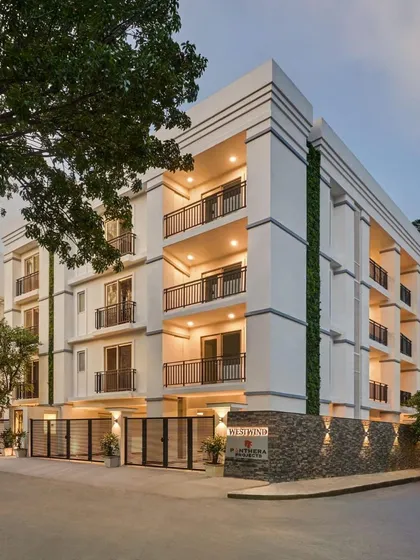 A duplicate image of the Panthera Westwind apartment building in Indiranagar.