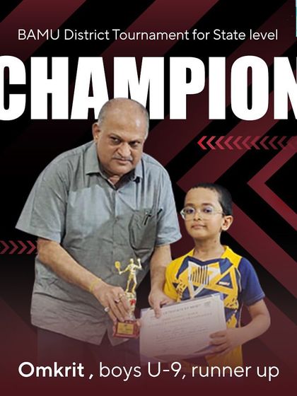 Omkrit, our boys' U-9 runner-up, receiving his award at the BAMU District Tournament. We are proud to guide our youngest players as they begin their competitive badminton journey.