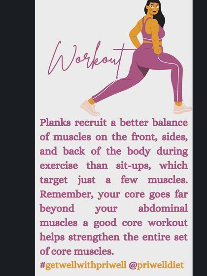 Planks are more effective than sit-ups for core strength because they engage muscles in the front, sides, and back of your body. A strong core is the foundation of a strong body.