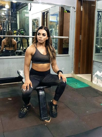 Taking a seat between sets. The gym is my second home.