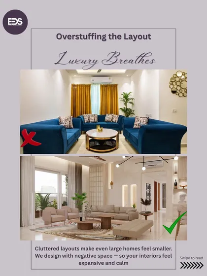 Luxury needs space to breathe. Overstuffing a layout, even in a large home, makes it feel cluttered and small. We use negative space to create interiors that feel expansive and calm.
