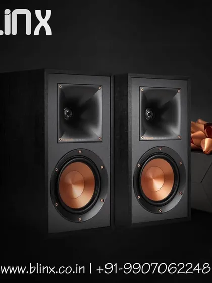 Klipsch bookshelf speakers offer a compact yet powerful audio solution. We often use these for surround channels or in smaller media rooms, as they deliver premium acoustic performance without requiring a large footprint.