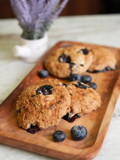 Freshly baked blueberry bliss. These soft, golden cookies are bursting with real blueberries in every bite, making for a perfect afternoon treat.
