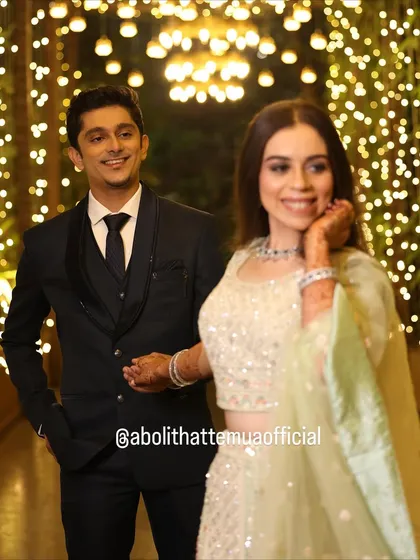 For a modern reception, a sharp suit calls for equally sharp grooming. Here, I provided a clean, matte finish that looks elegant under the lights, ensuring the groom felt his absolute best next to his gorgeous bride.