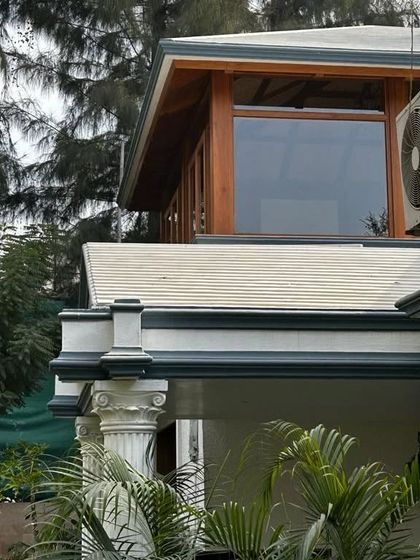 The temple masterpiece, seamlessly integrated onto an existing property, shown here in its final built form.