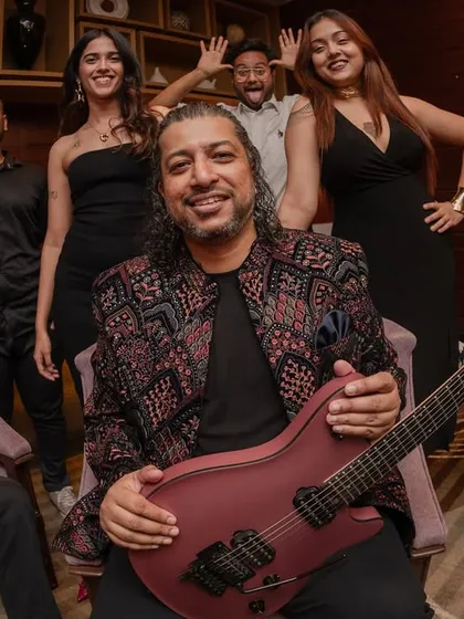 Showing our goofy side! While we're serious about our music, we never forget to have fun. This energy is what makes our performances so engaging.