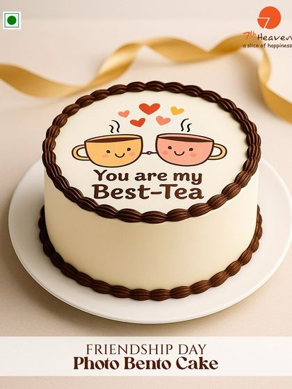 For your "Best-Tea" forever. This cute photo bento cake is the perfect way to celebrate Friendship Day with a pun and a slice of sweetness.