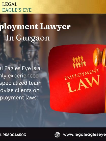 This graphic, featuring the 'Employment Law' book, underscores our expertise. We are one of the best labour law firms in Gurgaon, ready to assist with cases like salary recovery and illegal termination to ensure justice is served.