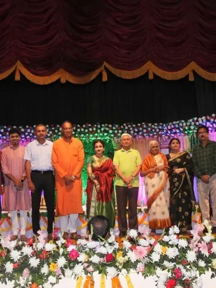 The artists on stage after a successful concert for the Reserve Bank of India, Salboni.