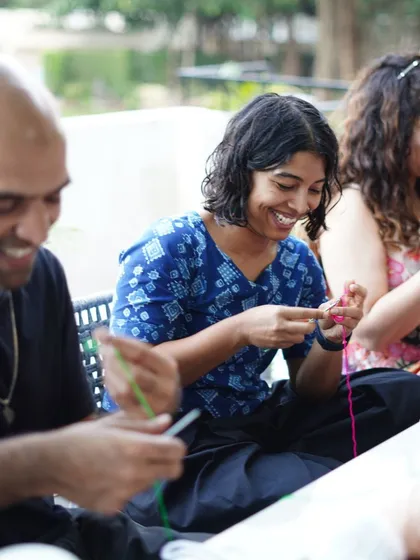 The smiles and laughter are what make these workshops so special. It's a great experience for everyone, including me.
