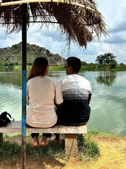 A couple enjoying a quiet moment by the lake, a part of many of our day outings.