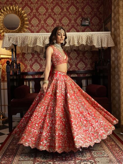 Regal Red & Gold Bridal Couture photo 23