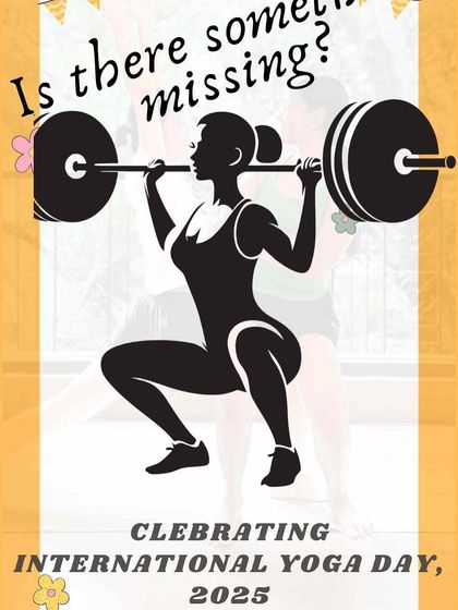 "Is there something missing?" This graphic poses a question to those who rely solely on conventional strength training. My workshops for women explore how yoga completes the picture by addressing balance, cardio, and emotional well-being.