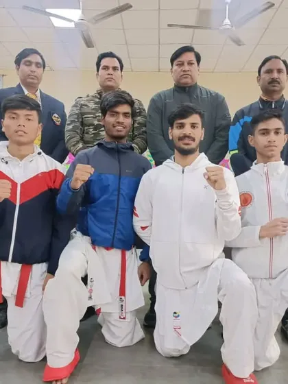 Our students Harshit Pandey, Tushar Kumar, and Akash Sahu after their selection for the SGFI National games.