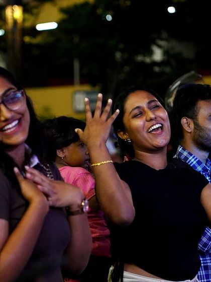 The joy on the faces of our audience members is our biggest reward. A shot from our performance at Forum South Bengaluru.
