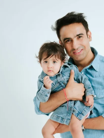A father and his daughter. This classic portrait captures the special bond between them.