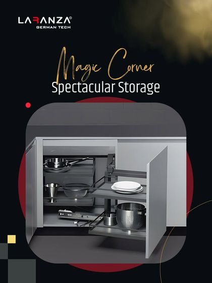 My Magic Corner provides spectacular storage that moves with you. The system glides open effortlessly, bringing everything within reach and keeping your kitchen clutter-free.