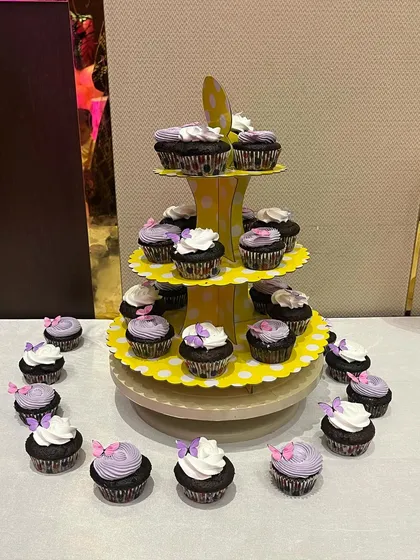 Another shot of the butterfly cupcakes, perfect for a themed party.