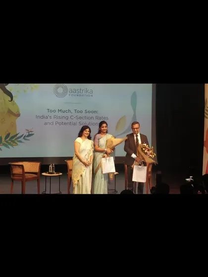 Another moment from the Aastrika Foundation event. Collaborating with and learning from other organizations is key to creating widespread, positive change in the maternal health landscape.