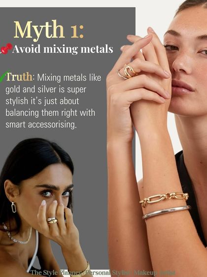 The old rule to avoid mixing metals is outdated. Mixing gold and silver can look incredibly stylish. It's all about balancing them correctly with smart accessorizing, which I teach in my styling sessions.