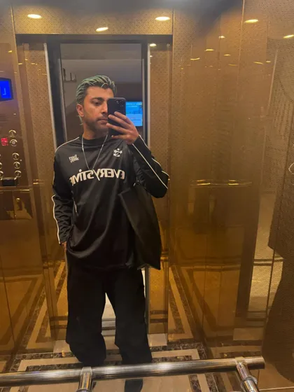 An elevator selfie, another classic from life on the road.