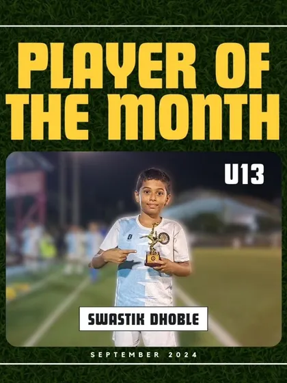 Swastik Dhoble, our U13 Player of the Month for September 2024.