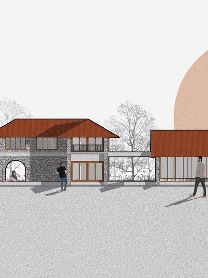 A duplicate of the Bidadi farmhouse concept sketch.