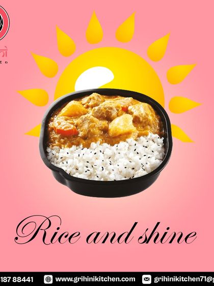 Rice and shine! A simple but satisfying bowl of curry and rice is the perfect way to start your meal or have a quick, fulfilling lunch.
