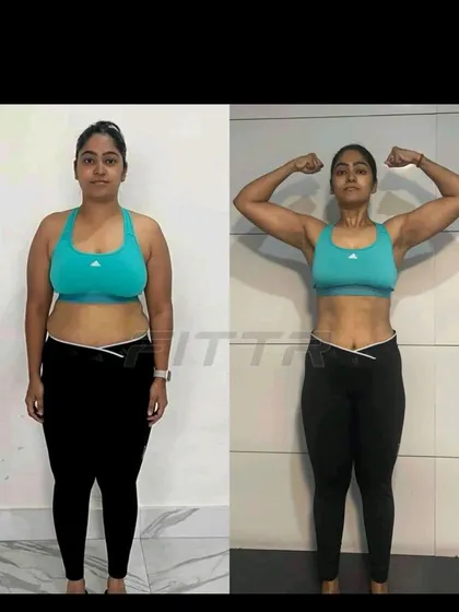 Proud of my client, Dr. Leena. We started at 75 kgs and in about 7 months, she reached 60 kgs. It wasn't easy, but her willingness to transform was always there. This is just the beginning for her.