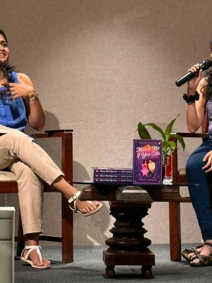 A photo from an author event. Even with these amazing moments, the pressure is real. As an author of color publishing in the US while living abroad, it's a challenge to market myself and prove my worth.