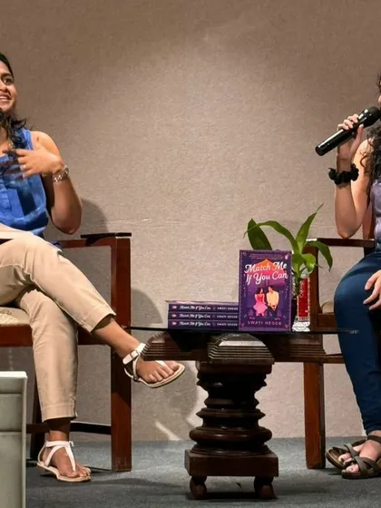 A photo from an author event. Even with these amazing moments, the pressure is real. As an author of color publishing in the US while living abroad, it's a challenge to market myself and prove my worth.