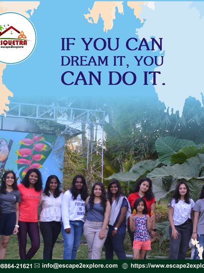 If you can dream it, you can do it. A group of young women and children pose together, showing that our resort is a great place for all ages.