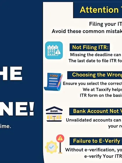 To avoid heavy penalties, it is crucial to be aware of common filing mistakes. This infographic highlights key errors such as not filing on time, choosing the wrong ITR form, and failing to validate your bank account or e-verify your return.