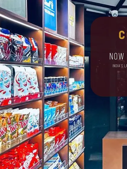 Another view of the well-stocked Cococart, your one-stop shop for premium chocolates and treats to make your journey a little sweeter.