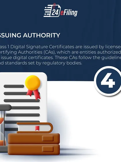 Class 1 DSCs are issued by licensed Certifying Authorities (CAs). These authorized entities follow strict regulatory guidelines to ensure the integrity and validity of the digital certificates they issue.