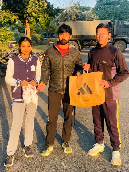 Thanking our supporters for providing new Adidas shoes to young, deserving athletes. This support makes a huge difference in their journey.