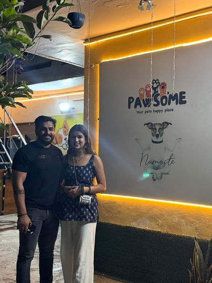 A happy couple visiting our facility. I welcome pet parents to come and see the space for themselves.