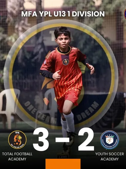 A thrilling 3-2 victory for our U13 team against Youth Soccer Academy in the MFA YPL Division 1.