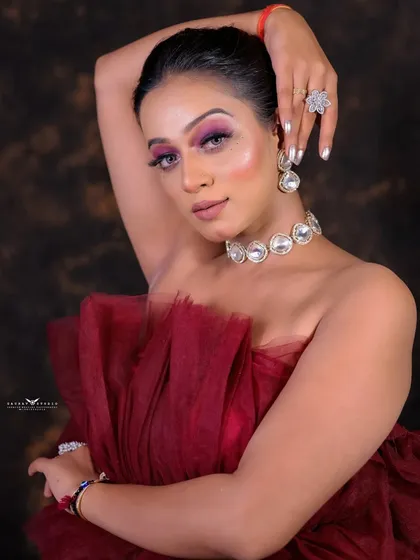 A powerful and confident pose, perfect for a high-fashion magazine or portfolio.
