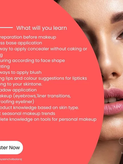 My self-makeup classes are designed to be practical and empowering. This is a detailed breakdown of the curriculum, covering everything from skin preparation for the Indian climate to choosing the right lipstick for your skin tone.